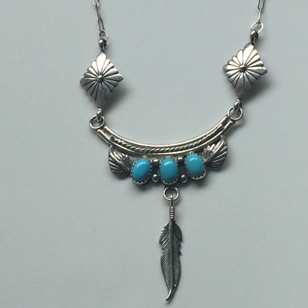 Vintage Native American sterling silver necklace